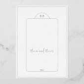 小さな花のリハーサルディナー 箔招待状 (裏面)