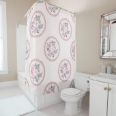 小さな花のヴィンテージの給餌パターン。ミルレフル シャワーカーテン (インサイチュ)