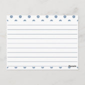 小さな花の空白のレシピ ポストカード (裏面)