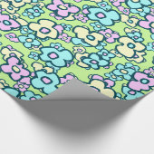 小さな花の陽気なカラフルフォークアートラッピング ラッピングペーパー (コーナー)