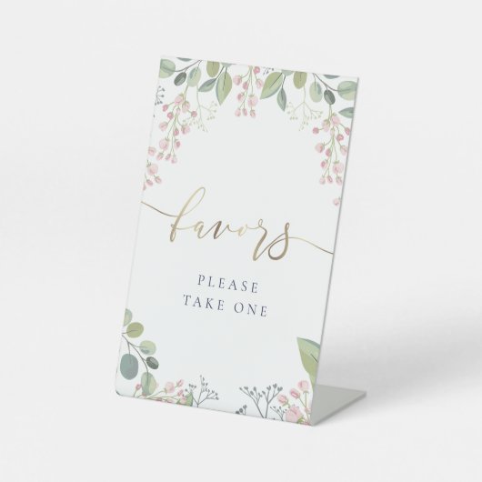 小さな花は台座を支持する 台座サイン (正面)