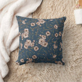 小さな花は淡い青のパターン クッション (ブランケット)