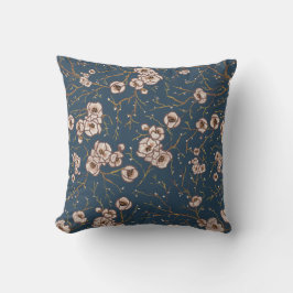 小さな花は淡い青のパターン クッション