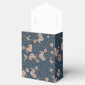 小さな花は淡い青のパターン フェイバーボックス (オープン)