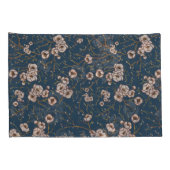 小さな花は淡い青のパターン 枕カバー (裏面-右)