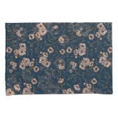 小さな花は淡い青のパターン 枕カバー (正面右)