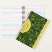 小さな花は緑と黄色 ノートブック (内側)