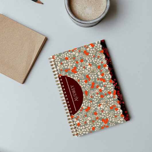 小さな花は赤と緑 ノートブック