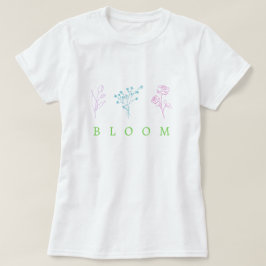 小さな花を持つ開花 Tシャツ