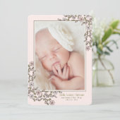 小さな花写真誕生のお知らせ 案内状 (スタンド正面)