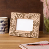 小さな花束の花 レーザー彫刻フレーム (左)