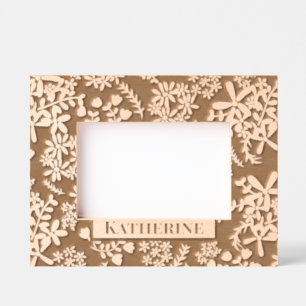 小さな花束の花 レーザー彫刻フレーム