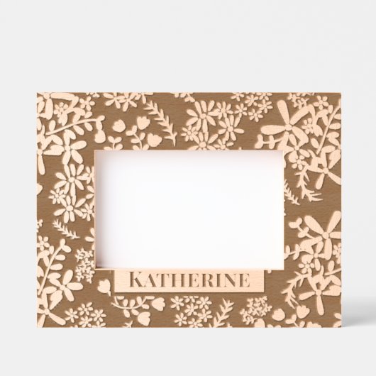 小さな花束の花 レーザー彫刻フレーム (正面)