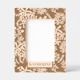 小さな花束の花 レーザー彫刻フレーム