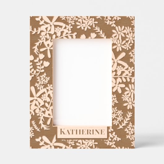 小さな花束の花 レーザー彫刻フレーム (正面)