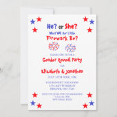 小さな花火のアメリカのジェンダーが明らかにする 招待状 (正面)