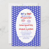 小さな花火のアメリカのジェンダーが明らかにする 招待状 (正面)