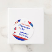 小さな花火の1歳の誕生日7月4日 フェイバータグ (インサイチュ)