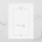 小さな花誕生日任意の年齢 箔招待状 (裏面)