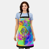 小さな花 エプロン (着用した状態)
