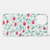 小さな花：水色シームレス Case-Mate iPhoneケース (裏面 (横))