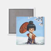 小さな芸者磁石 マグネット (正面/裏面)