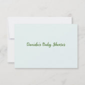 小さな芽おむつラッフルベビーシャワーカード 招待状 (裏面)