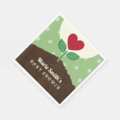 小さな芽が赤ちゃんのシャワーを途中にある スタンダードランチョンナプキン (角)