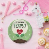 小さな芽が赤ちゃんのシャワーを途中にある ペーパープレート (パーティー)