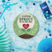 小さな芽が赤ちゃんのシャワーを途中にある ペーパープレート (パーティー)