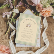 小さな芽が赤ちゃんのシャワーを途中にある