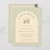 🌱小さな芽が赤ちゃんシャワーの途中にある ポストカード (正面/裏面)