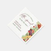 小さな芽が赤ちゃんシャワーを浴びる途中にある スタンダードカクテルナプキン (角)