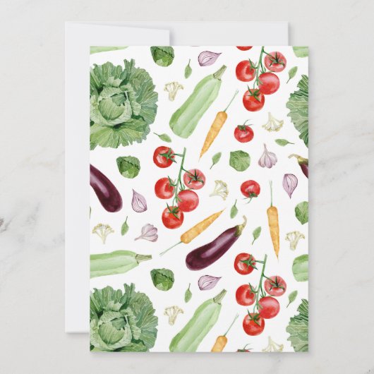 小さな芽が途中で水の色の赤ちゃんシャワー 招待状 (裏面)