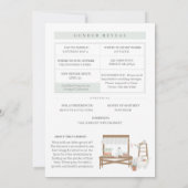 小さな芽の種子パケットの性別を明らかにする招待状 招待状 (裏面)