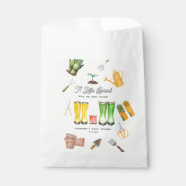 小さな芽の赤いブーツガーデン赤ちゃんシャワー フェイバーバッグ