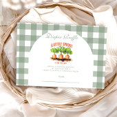 小さな芽の赤ちゃんシャワーおむつラッフル エンクロージャーカード