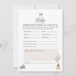 小さな芽の赤ちゃんシャワーゲーム アドバイスカード