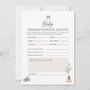 小さな芽の赤ちゃんシャワーゲーム アドバイスカード