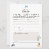 小さな芽の赤ちゃんシャワーゲーム シーズンカード (正面)