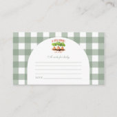 小さな芽の赤ちゃんシャワーベビー用メモ エンクロージャーカード (正面)