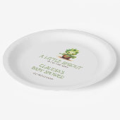 小さな芽の赤ちゃんシャワー ペーパープレート (アングル)