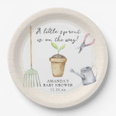 小さな芽の赤ちゃんシャワー ペーパープレート (正面)