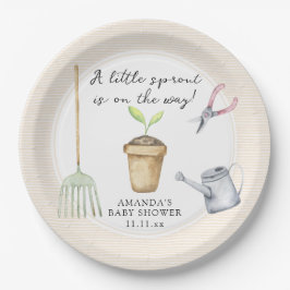 小さな芽の赤ちゃんシャワー ペーパープレート