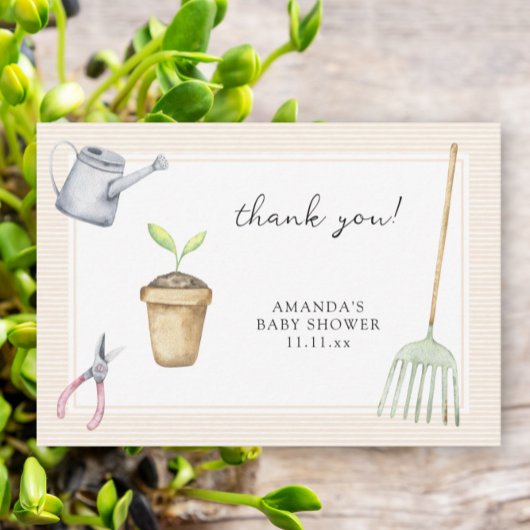 小さな芽の赤ん感謝していだシャワー サンキューカード