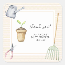 小さな芽の赤ん感謝していだシャワー スクエアシール