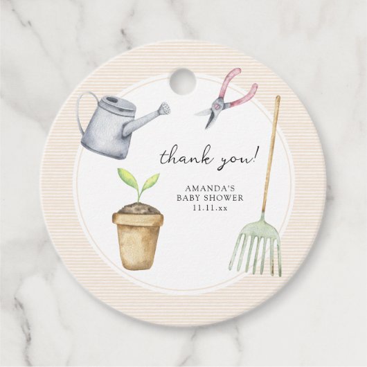 小さな芽の赤ん感謝していだシャワー フェイバータグ (正面)