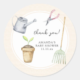 小さな芽の赤ん感謝していだシャワー ラウンドシール