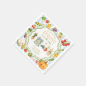 小さな芽の農園の男の子ベビーシャワー スタンダードカクテルナプキン (角)