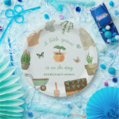 小さな芽を出した園芸植物の赤ちゃんシャワー ペーパープレート (パーティー)